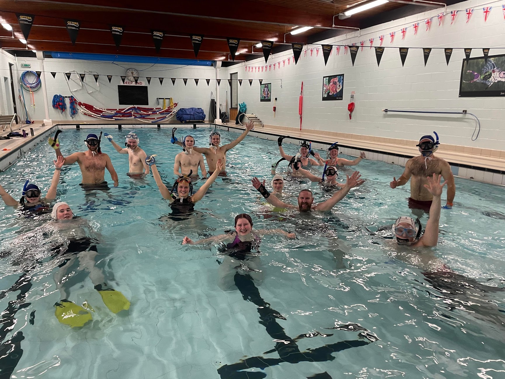 Cumbria Underwater Hockey Team (pictured) session.